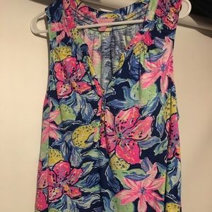 Lilly Pulitzer size XL Sleeveless Top Button Front